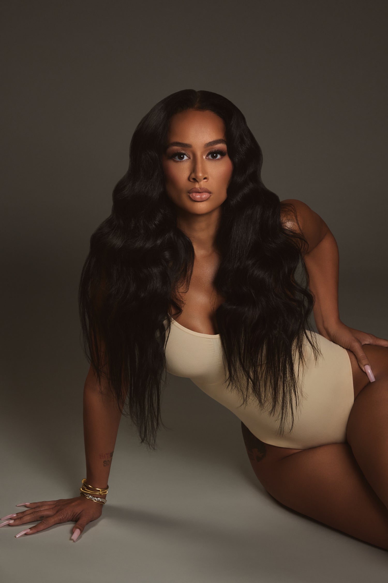 Photo of Draya Michele wearing clip in extensions